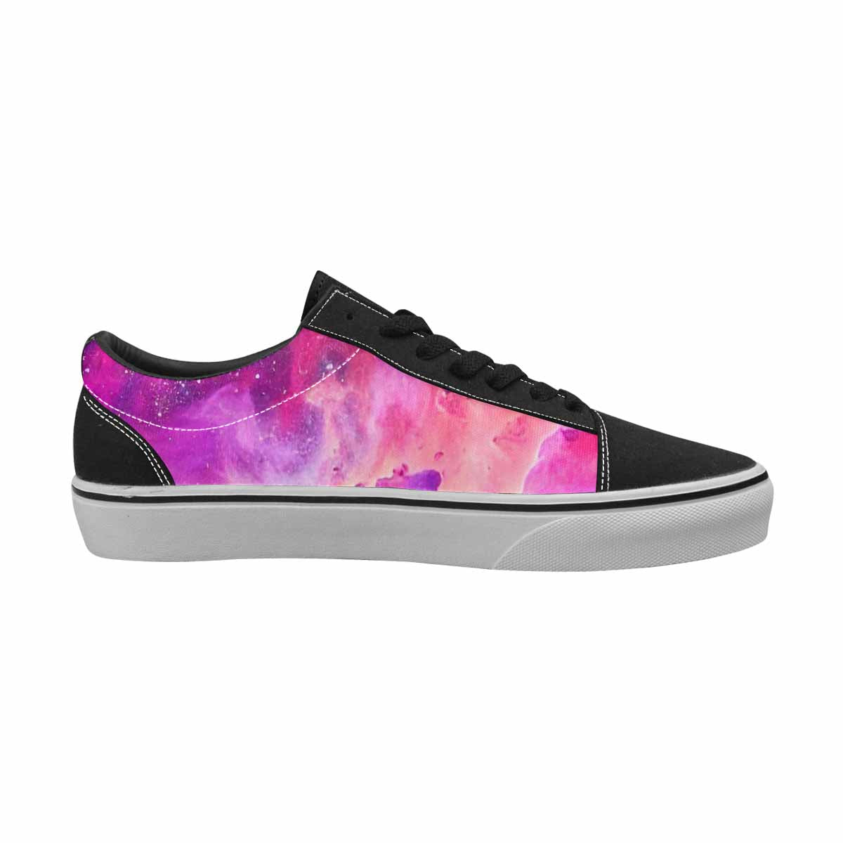 WOMEN'S Galaxy Nebula Galaxy Nebula Lace-Up Canvas Cottagecore Custom Sneakers