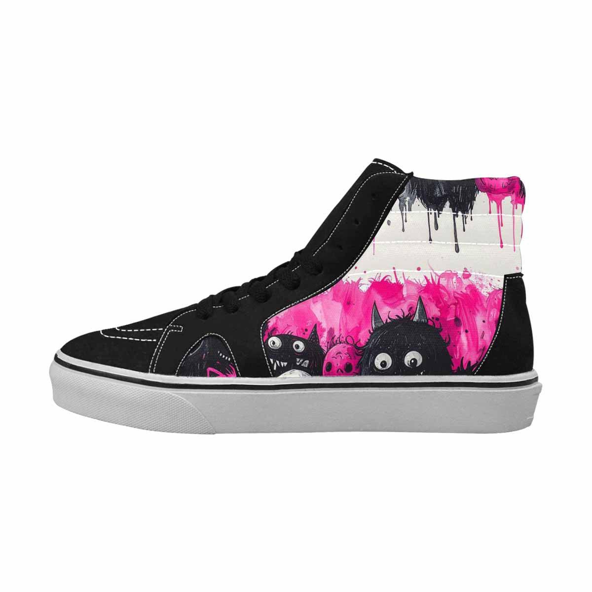 MEN'S Monsters (general) High Top Canvas Melting Art Custom Sneakers