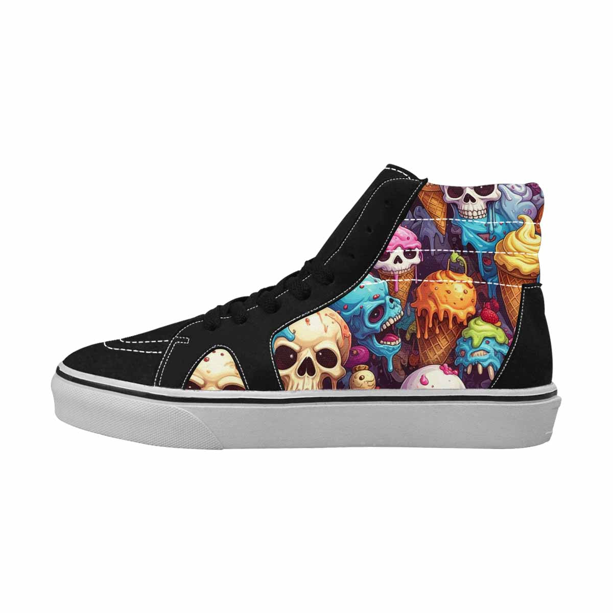 MEN'S Ice Cream Monsters  High Top Canvas Grunge Shoes