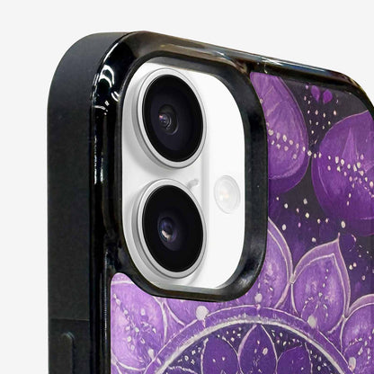 iPhone 16 Plus Case — Purple Mandala Bohemian Print Edge To, Original Design Phone Case
