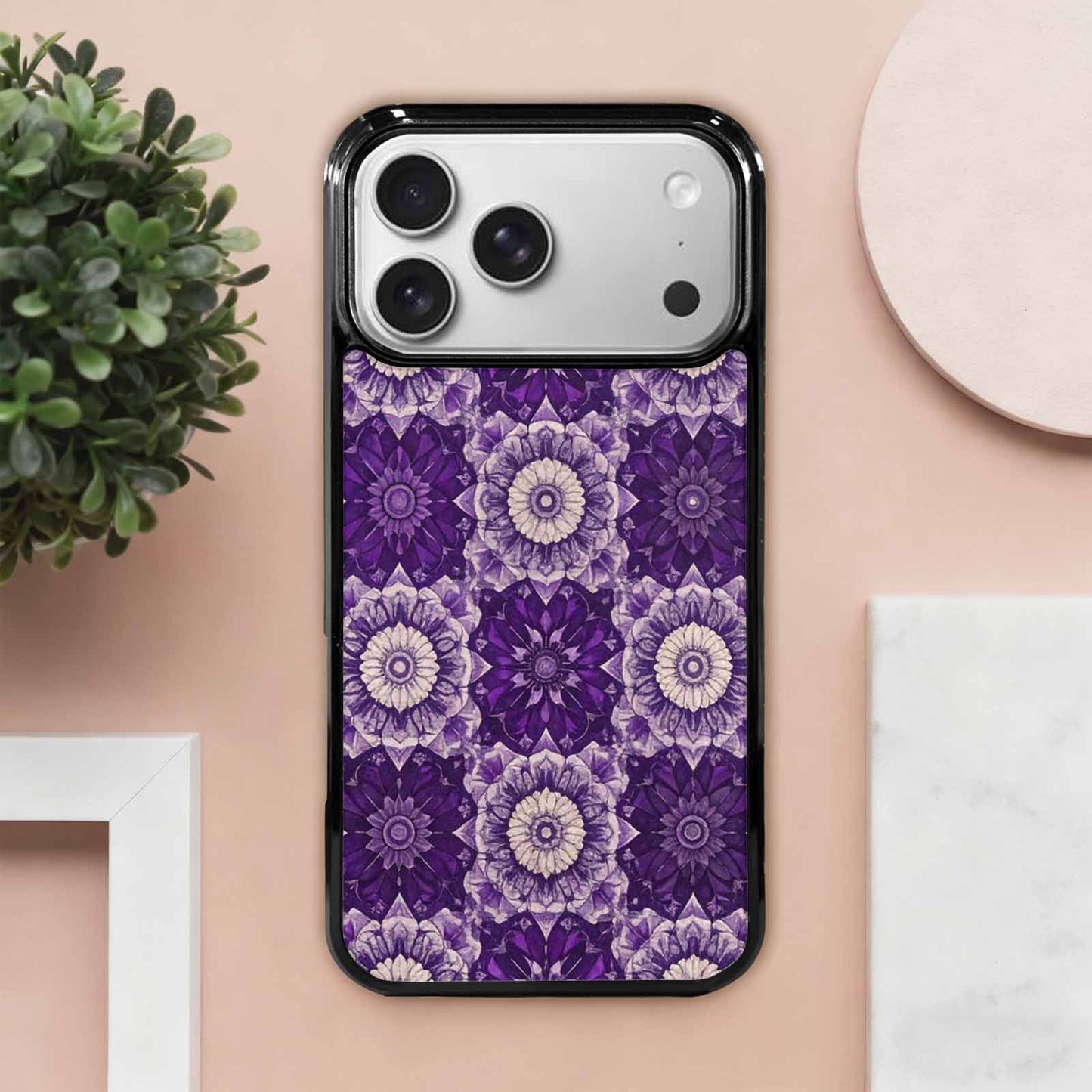 iPhone 17 Pro Max Case — Small Mandala Pattern, Randomly Floral, Custom Printed Phone Case