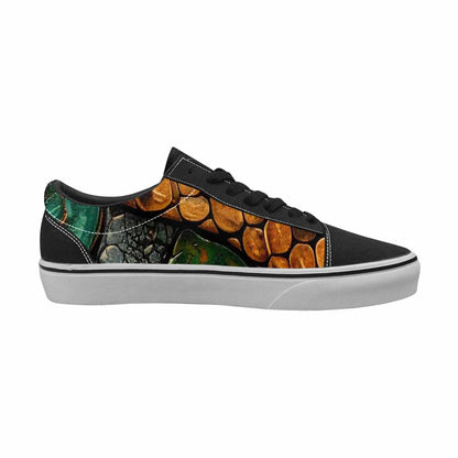MEN'S Snake Skin Reptile Canvas Lace-Up Y2K Custom Shoes