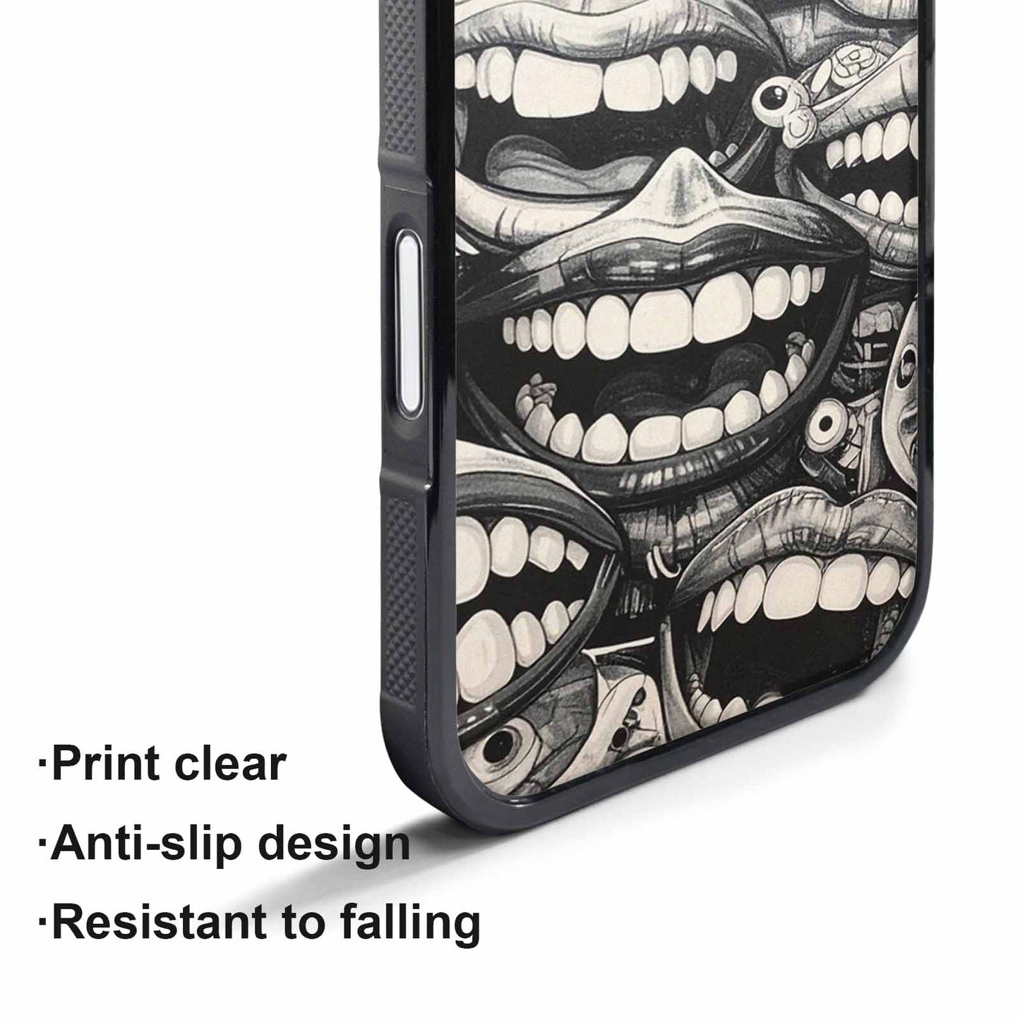 iPhone 17 Pro Case — Seamless Repeating Pattern Of Overlapping Cartoon, Custom Printed Phone Case