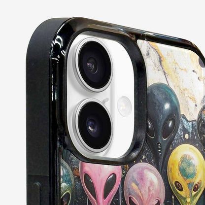 iPhone 16 Case — Aliens Marblemelting Aliens Pa, Personalized Phone Case