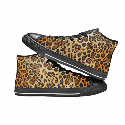 WOMEN'S Animal Print High Top Canvas Dark Academia Shoes