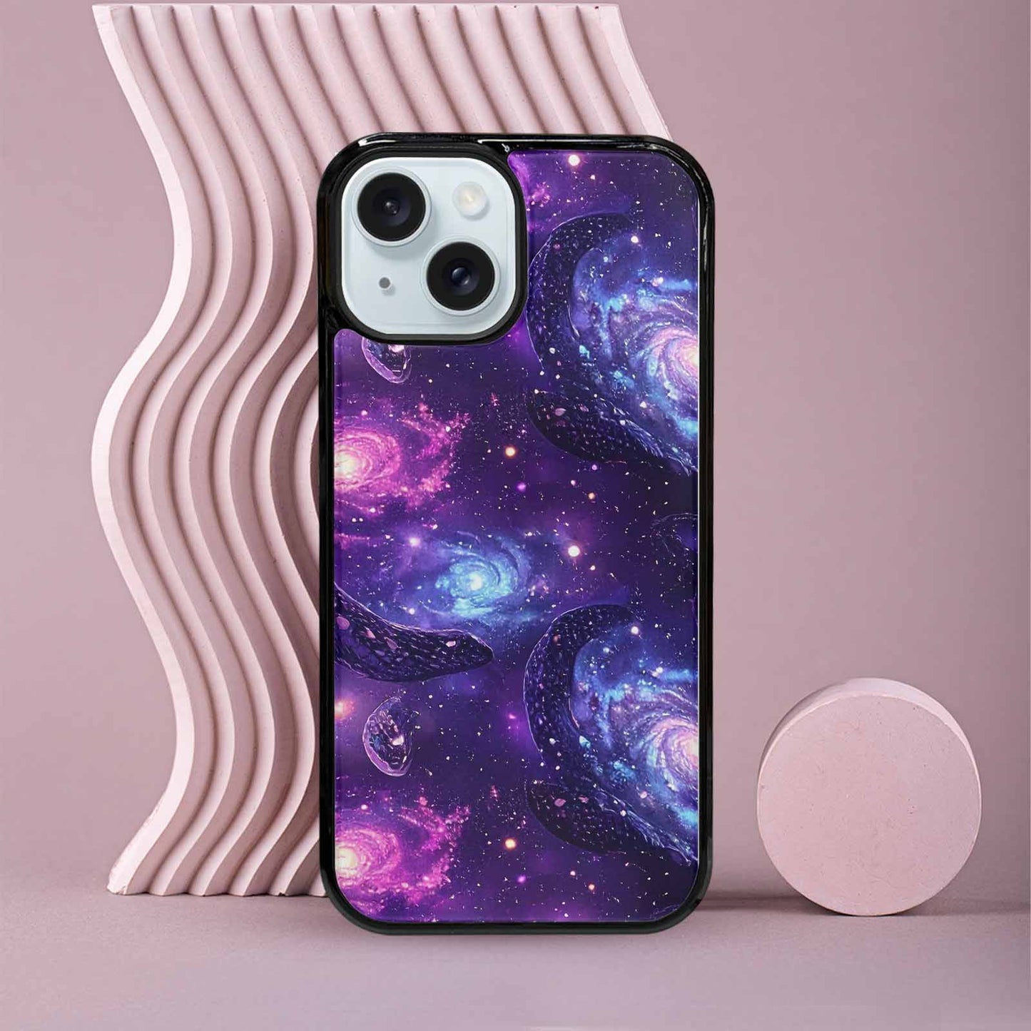 iPhone 15 Case — Galaxy Snake Print Custom, Unique Phone Case Design