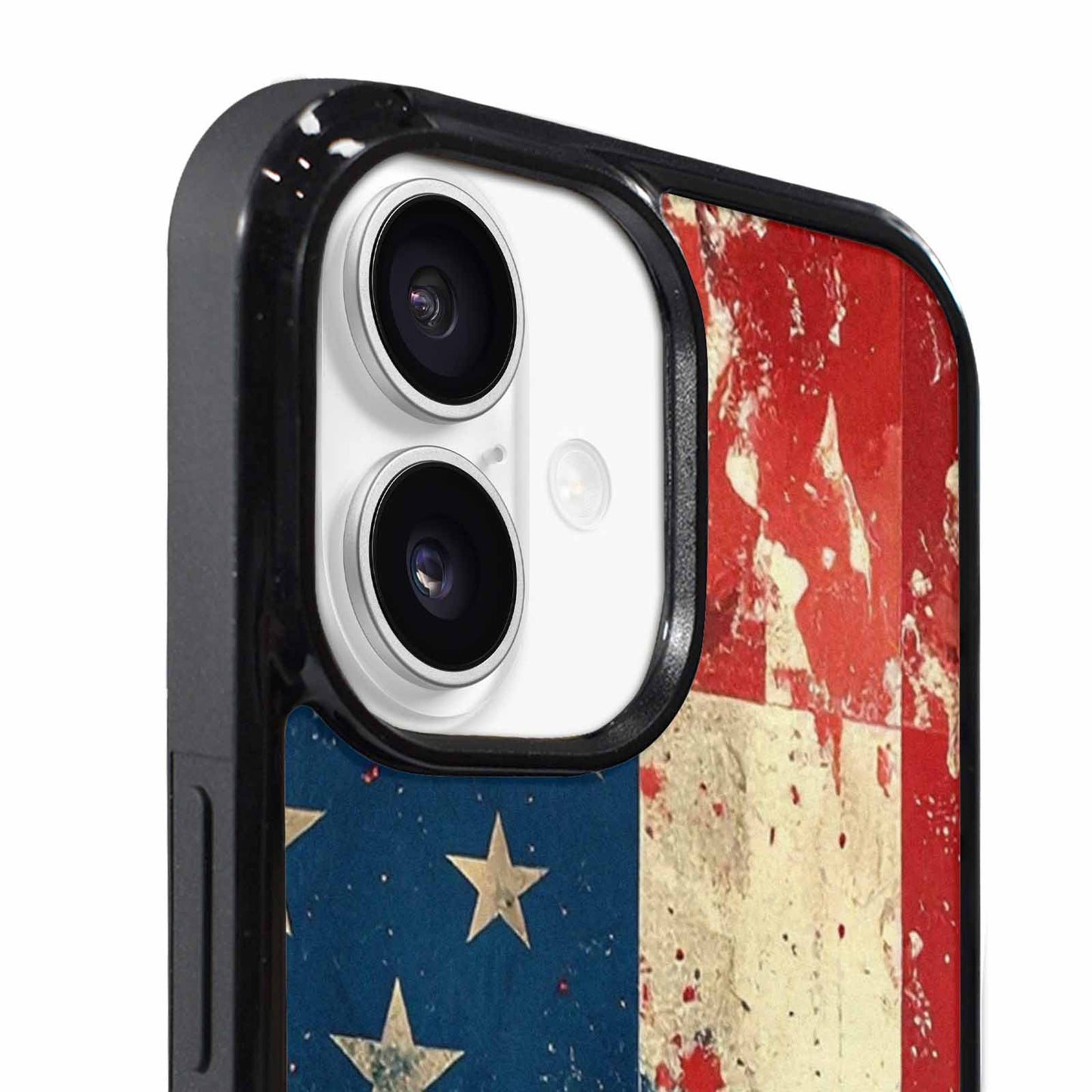 iPhone 17 Case — Small American Flag Stars Galaxy Space, Custom Printed Phone Case