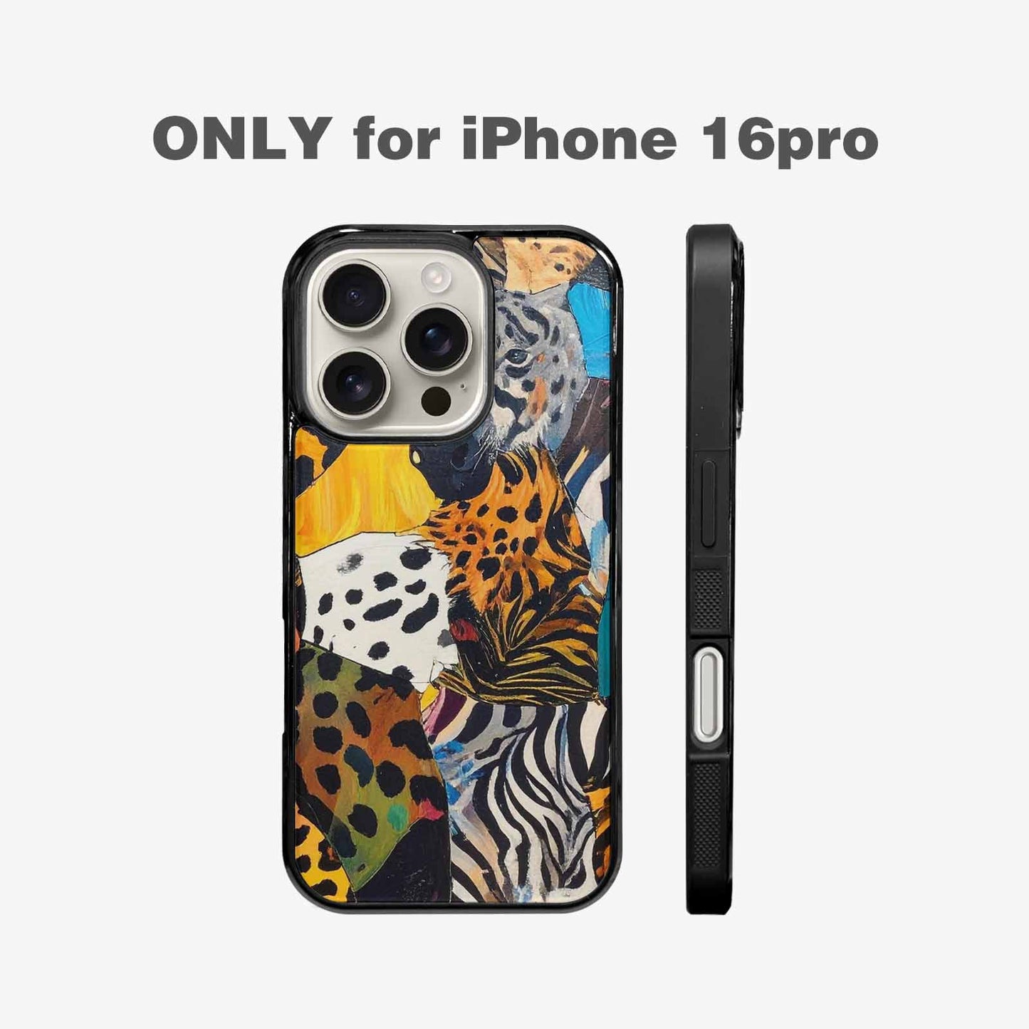 iPhone 16 Pro Case — Full Color Vibrant Animal Print Animal, Unique Phone Case Design