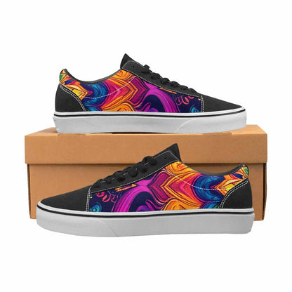 MEN'S Tie Dye Mandala Canvas Lace-Up Cottagecore Custom Sneakers