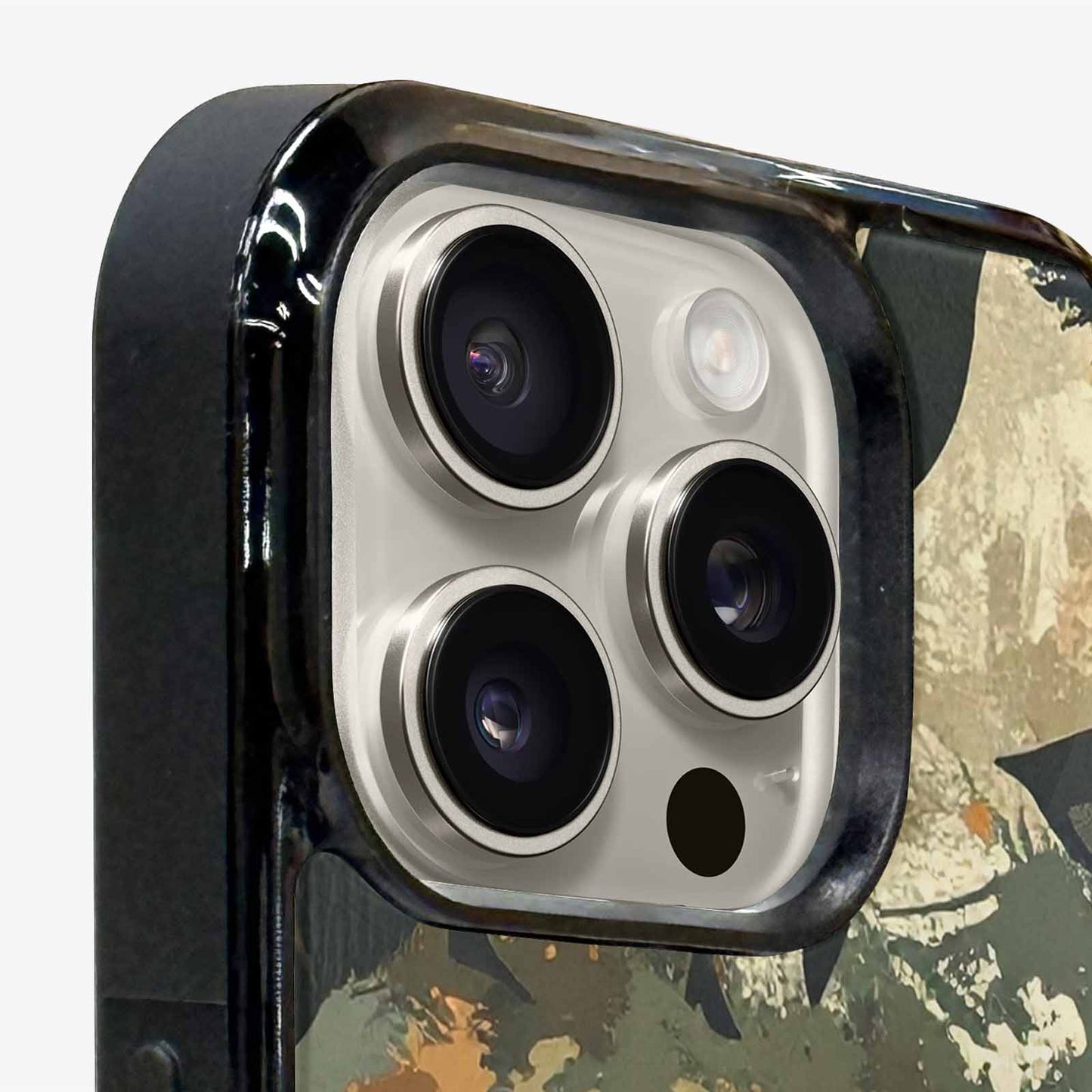 iPhone 16 Pro Case — Hunting Camouflage Pattern With Deer And, Custom Designed Case Cover