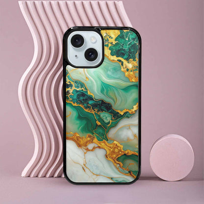 iPhone 15 Case — Marble Gold, Original Design Phone Case