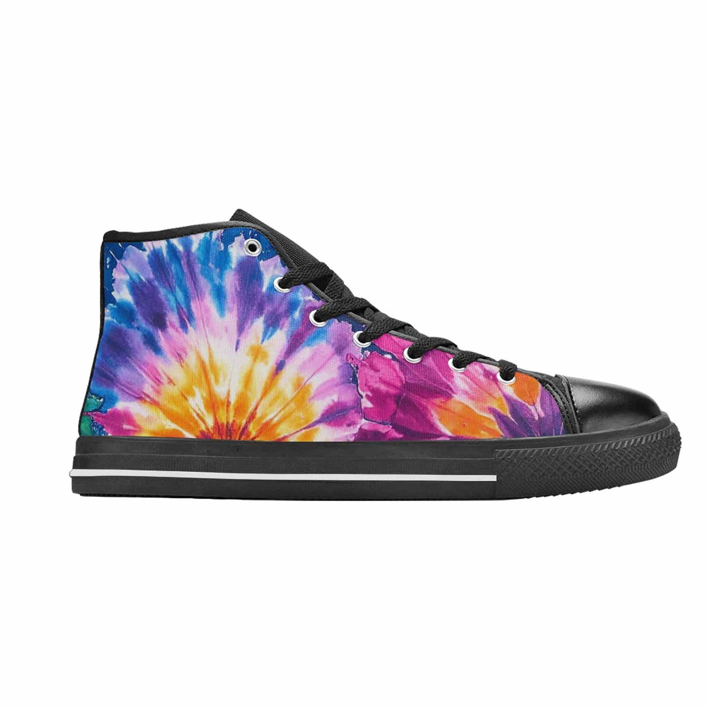 WOMEN'S Tie Dye Mixed Style High Top Canvas Dark Academia Custom Shoes