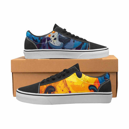 WOMEN'S Smiley Faces Lace-Up Canvas Dark Academia Sneakers