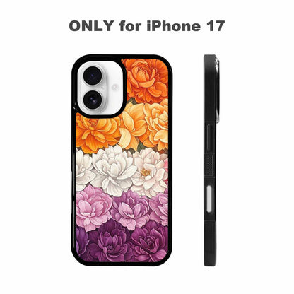 iPhone 17 Case — Lesbian Flag Color Theme Original Art, Customized Protective Case