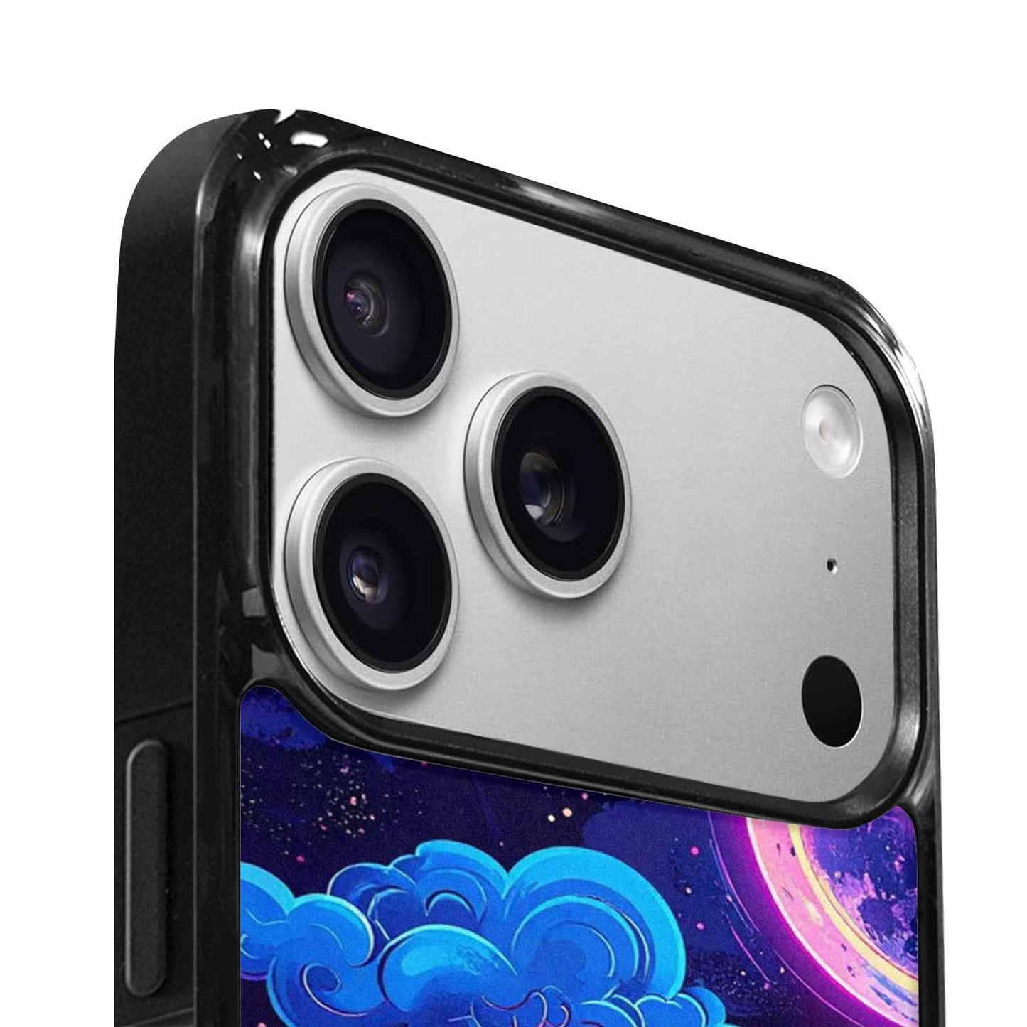 iPhone 17 Pro Max Case — Neon Winter Moon Cartoon Cute, Custom Print Case Cover
