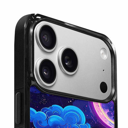 iPhone 17 Pro Max Case — Neon Winter Moon Cartoon Cute, Custom Print Case Cover