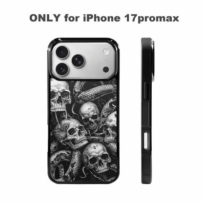 iPhone 17 Pro Max Case — Skull Dark Art Gothic Print Gothic, Customized Protective Case