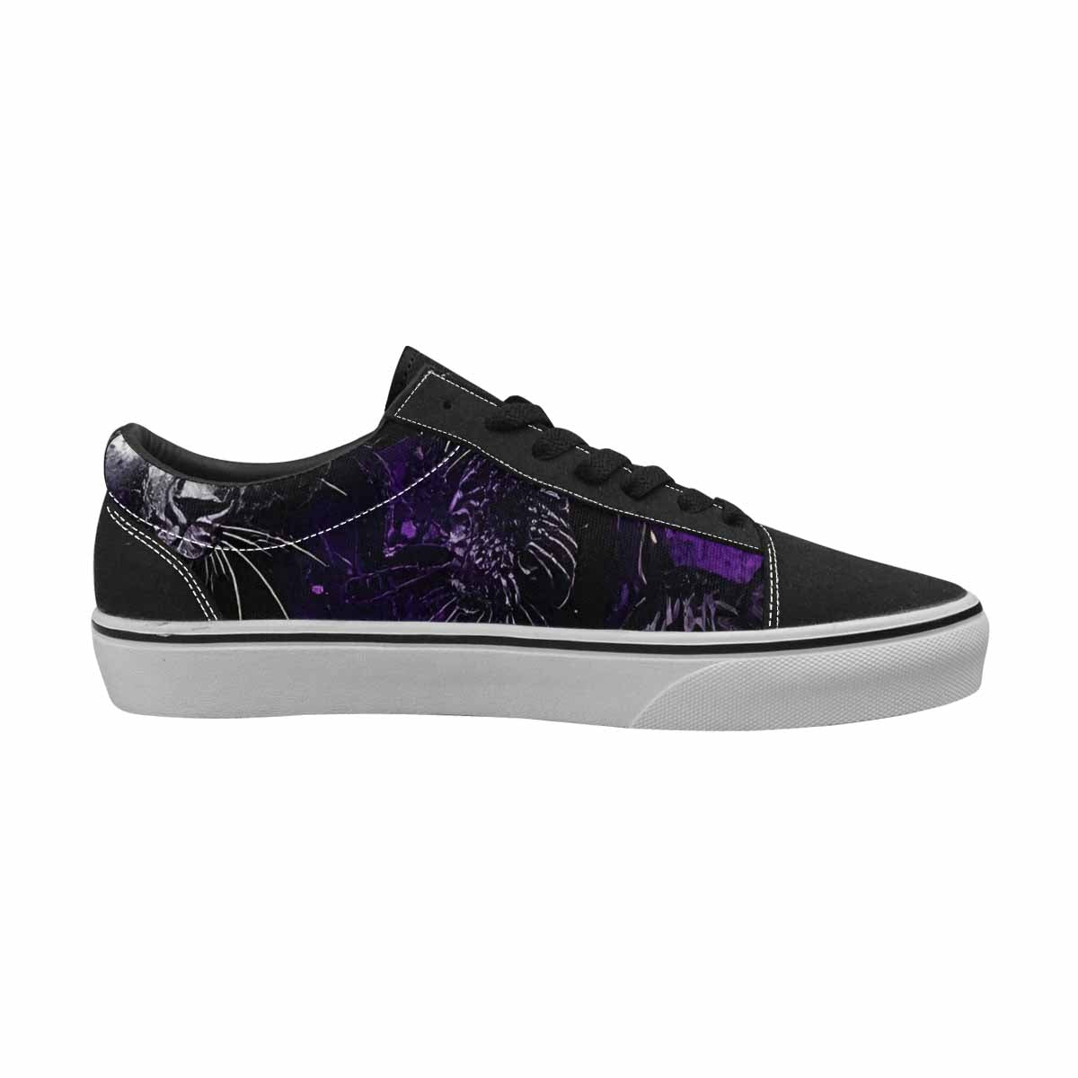 WOMEN'S Animal Print Lace-Up Canvas Wallpaper Art Custom Sneakers