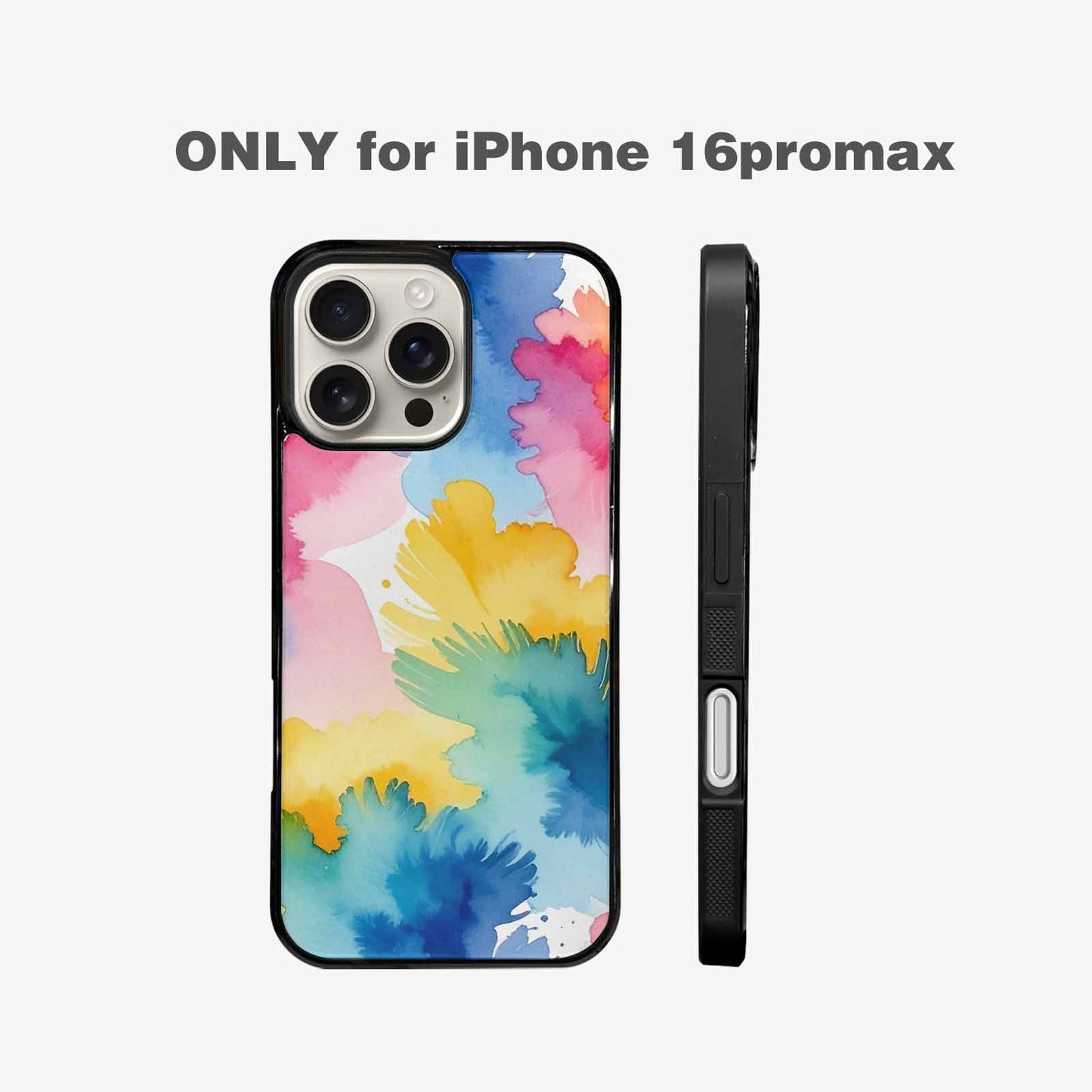 iPhone 16 Pro Max Case — Trans Strong Watercolor Seamless Pattern Vibrant, Customized Protective Case