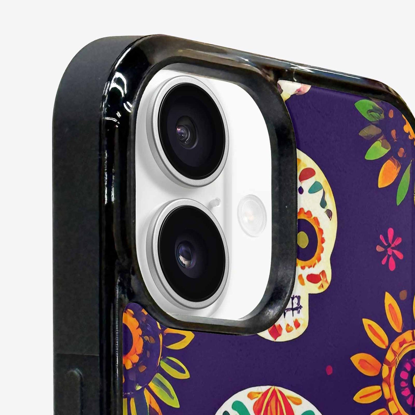 iPhone 16 Case — Sunflowers Hundreds Of Skulls Art Seamless, Custom Designed Case Cover