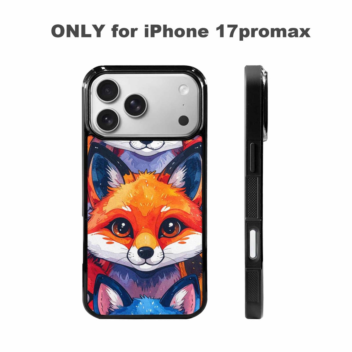 iPhone 17 Pro Max Case — Watercolor Kawaii Fox Watercolor Abstract, Custom Art Phone Cover