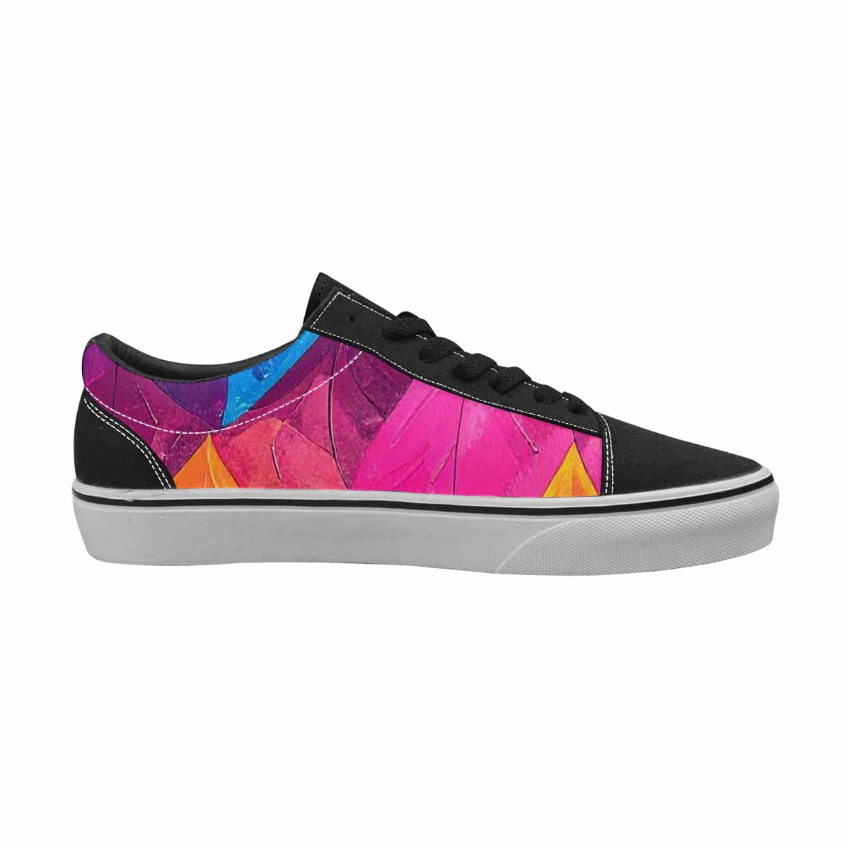 WOMEN'S Pansexual Flag Color Canvas Lace-Up Wallpaper Art Custom Shoes