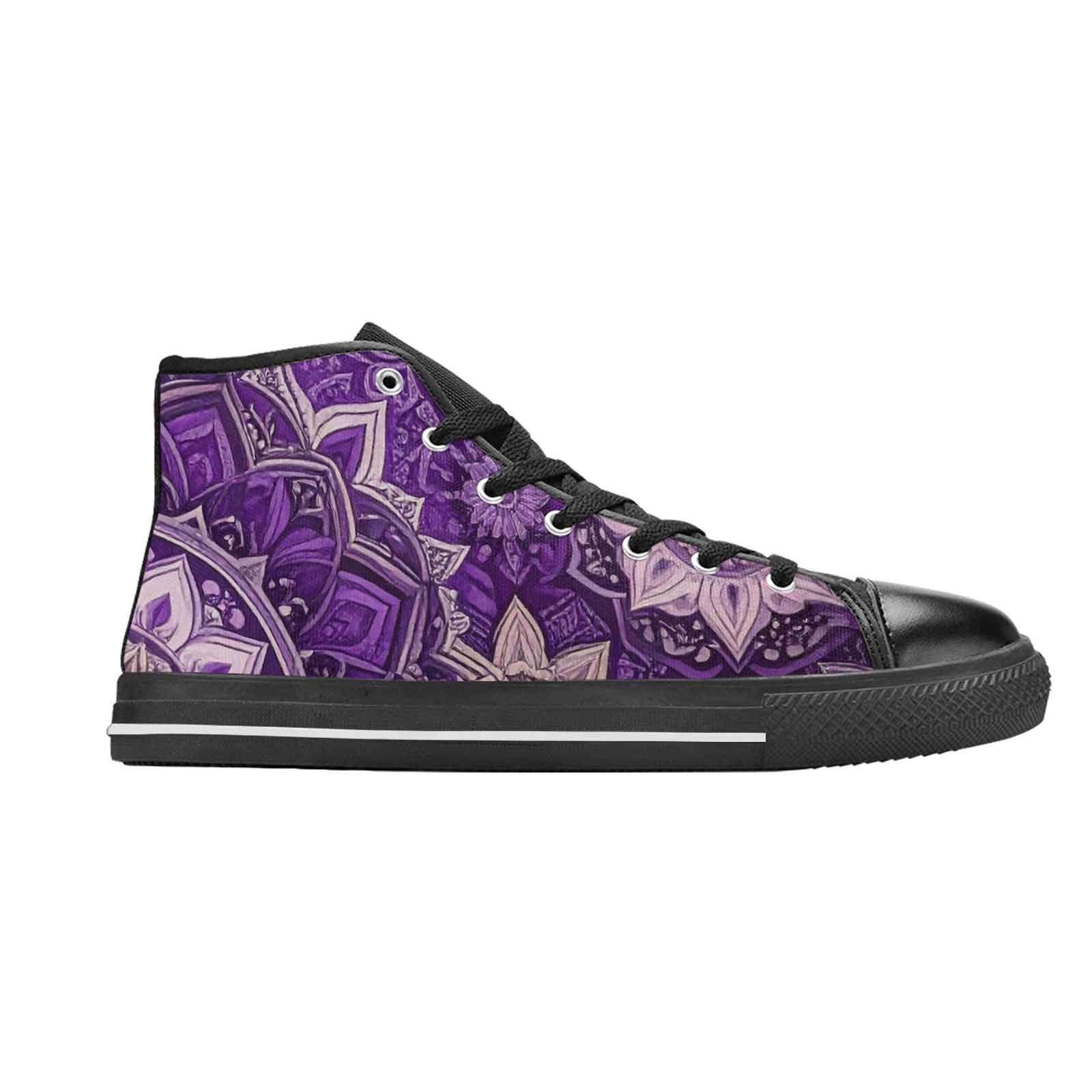 WOMEN'S Mandala High Top Canvas Grunge Custom Sneakers
