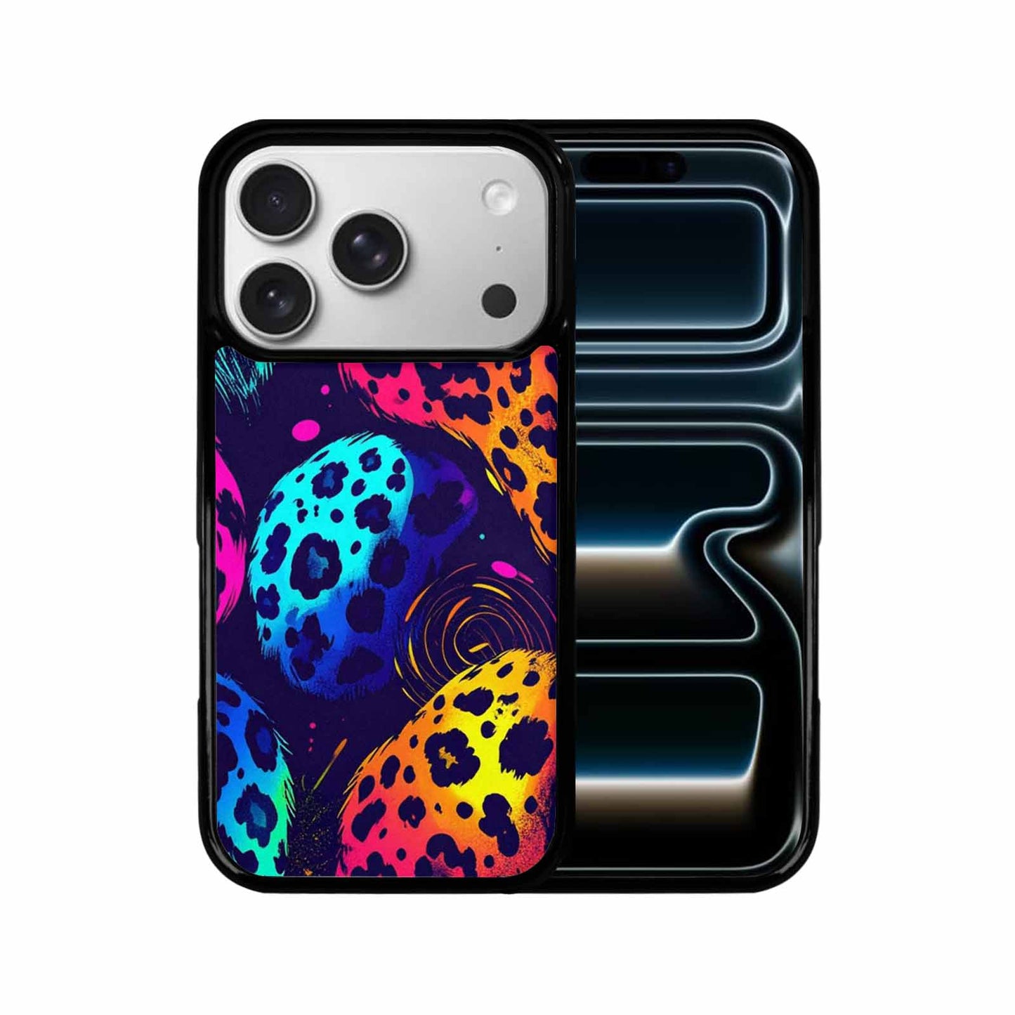 iPhone 17 Pro Case — Leopard Print Neon Seamless Pattern Animal, Custom Designed Case Cover