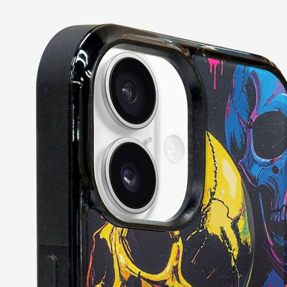 iPhone 16 Plus Case — 1000s Of Skulls Digital Camo Drip, Custom Print Case Cover