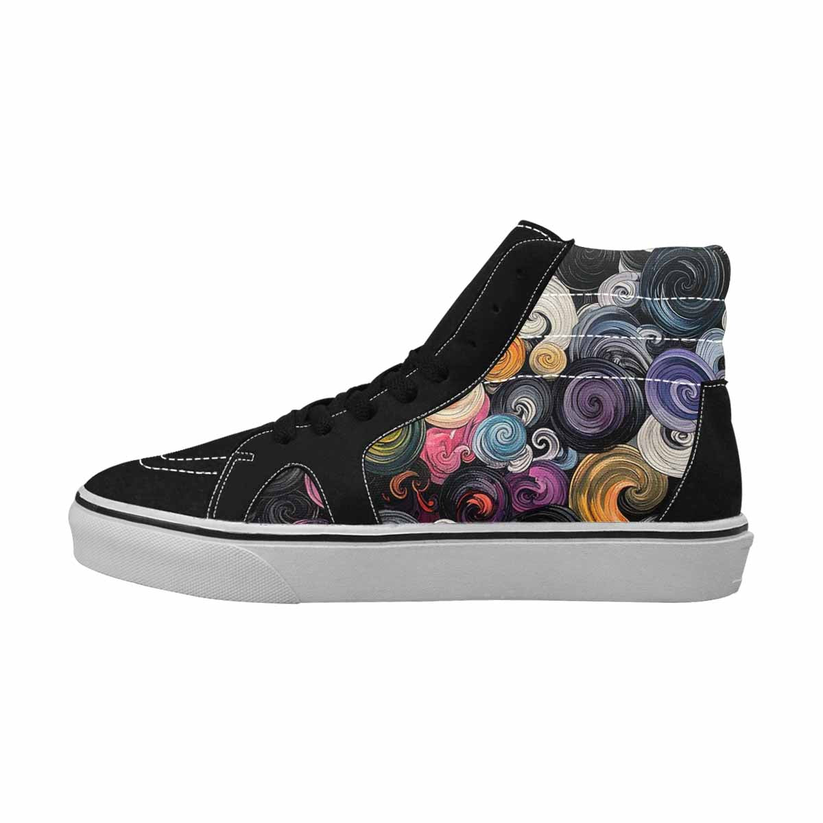 MEN'S Tie High Top Canvas Dark Academia Custom Sneakers