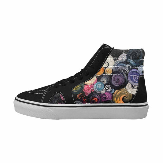 MEN'S Tie High Top Canvas Dark Academia Custom Sneakers