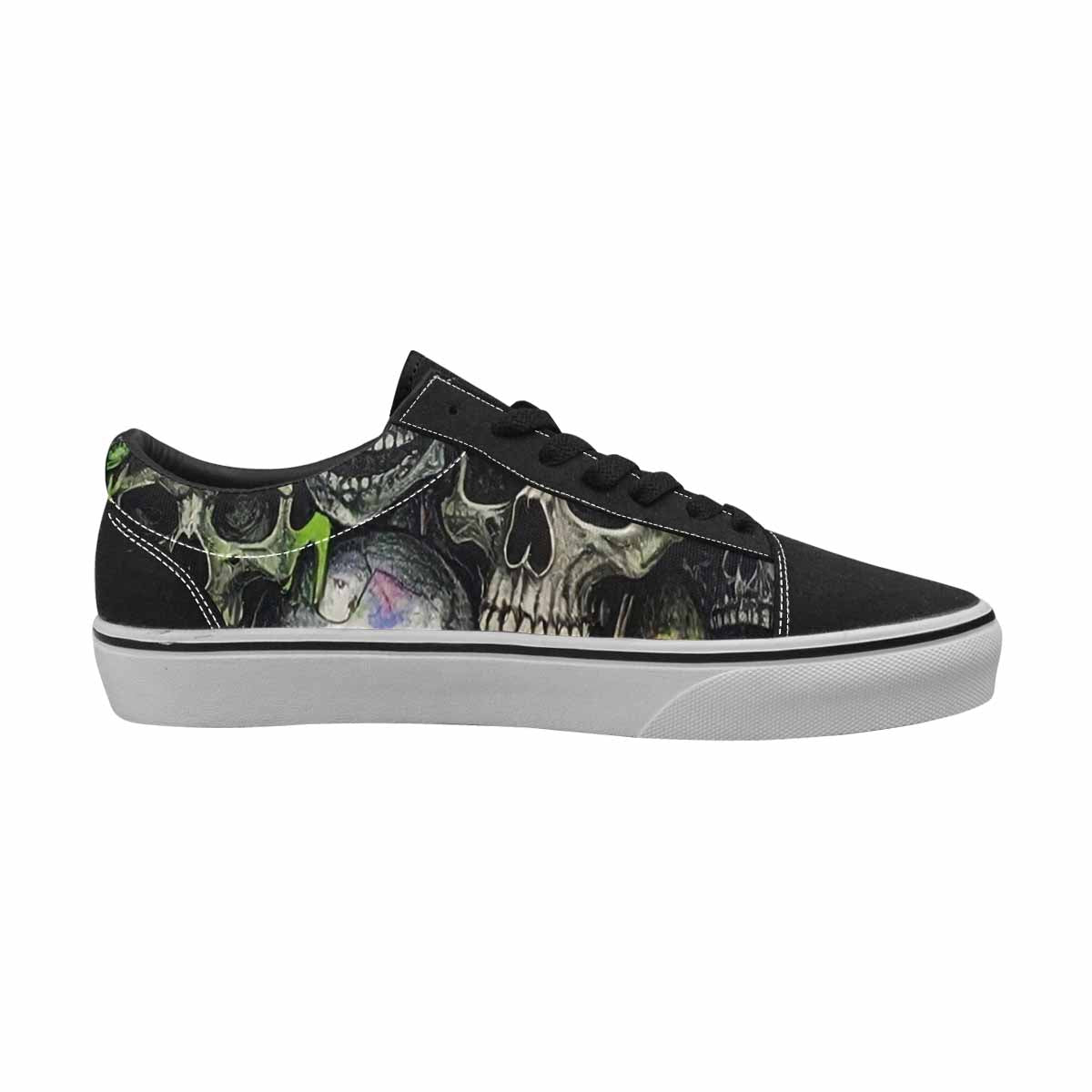 WOMEN'S Rainbow From Skull S Lace-Up Canvas Dreamcore Shoes