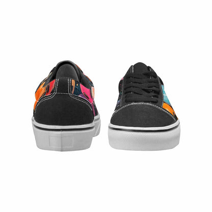 WOMEN'S Aliens  Marble Aliens Lace-Up Canvas Melting Art Sneakers