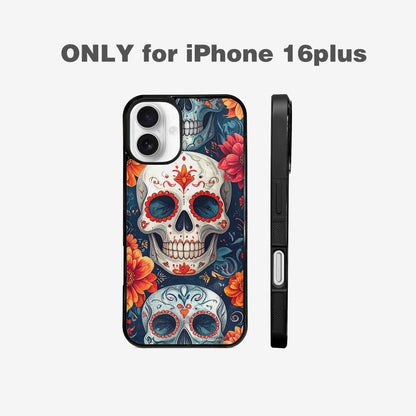 iPhone 16 Plus Case — Marble Skull Custom, Customized Protective Case