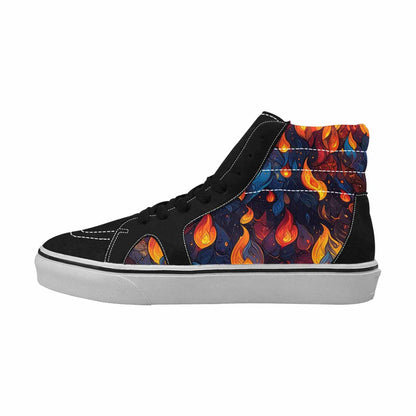 MEN'S Fire Flame High Top Canvas Grunge Shoes