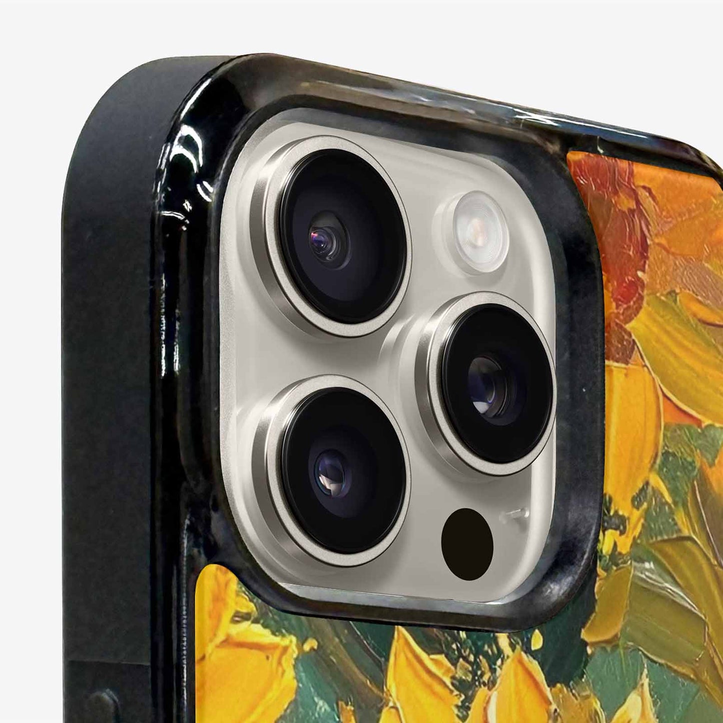 iPhone 16 Pro Case — Impressionist Sunflower Brushstroke Pattern Hundreds Of, Custom Made Phone Cover