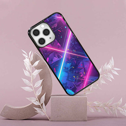 iPhone 15 Pro Max Case — Neon Grid Confetti, Custom Made Phone Cover