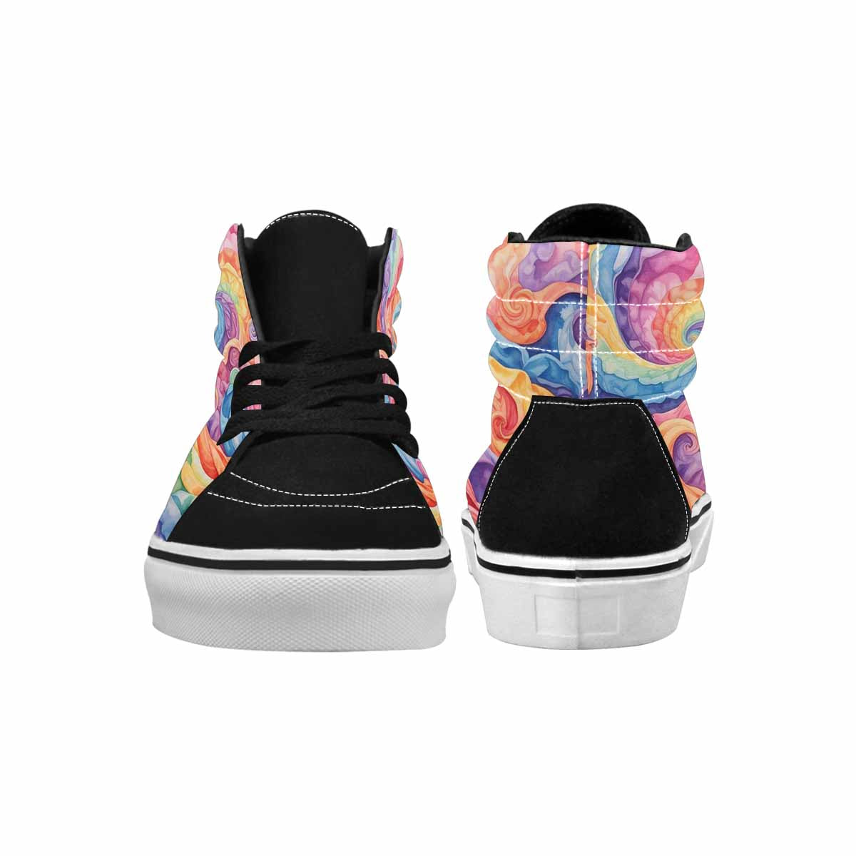 MEN'S Tie High Top Canvas Surreal Custom Shoes