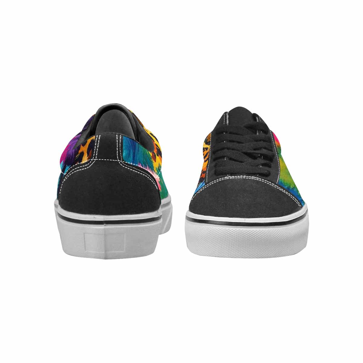 WOMEN'S Animal Print Lace-Up Canvas Surreal Custom Shoes