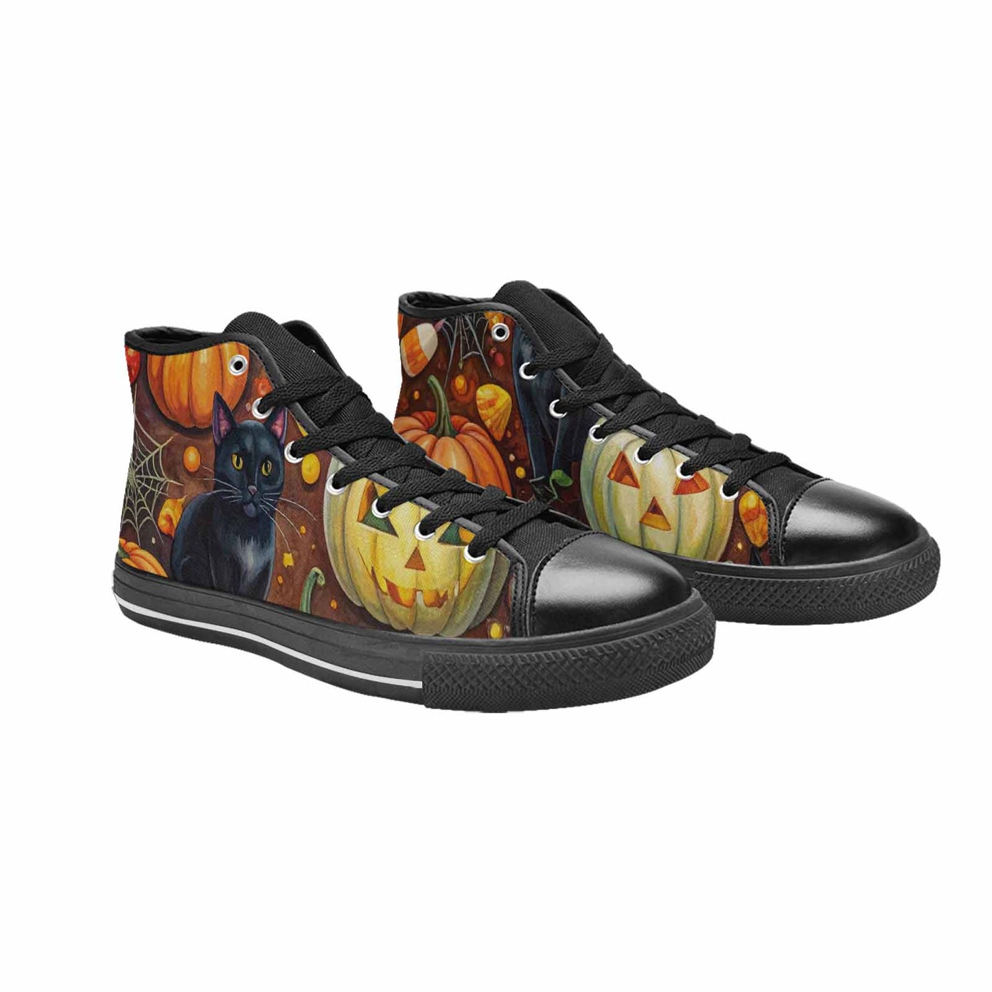 MEN'S Halloween High Top Canvas Surreal Custom Sneakers
