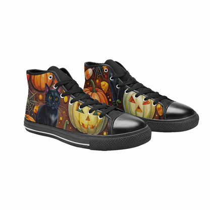 MEN'S Halloween High Top Canvas Surreal Custom Sneakers