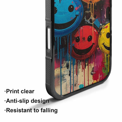 iPhone 17 Case — Smiley Faces Pattern Hundreds Original Art, Custom Phone Case