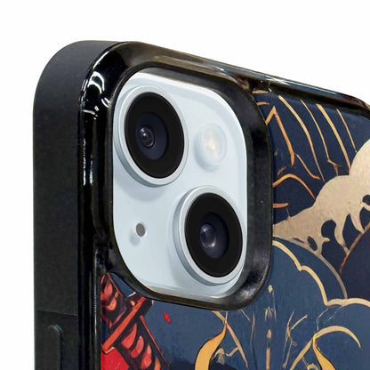 iPhone 15 Plus Case — Samurai Art Repeat Pattern, Custom Made Phone Cover