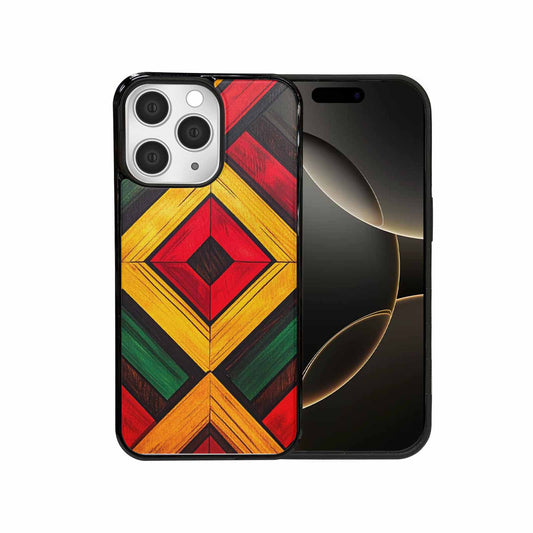 iPhone 15 Pro Max Case — African Kente Cloth Inspired Pattern Geometric, Custom Designed Case Cover
