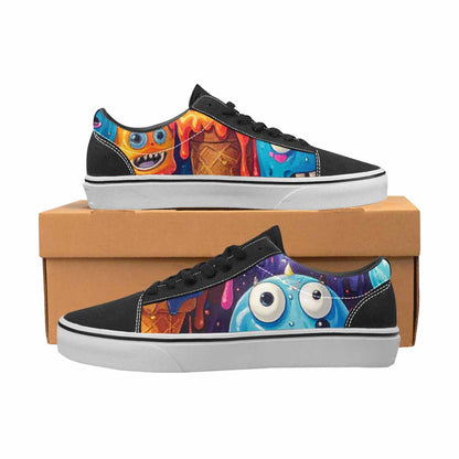 WOMEN'S Melting Ice Cream Monster Lace-Up Canvas Grunge Shoes