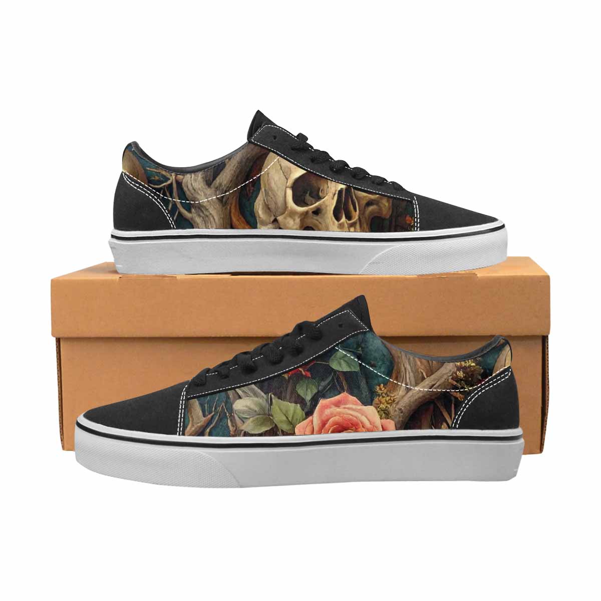 WOMEN'S More Overlapping Ontop Each Lace-Up Canvas Cottagecore Custom Sneakers