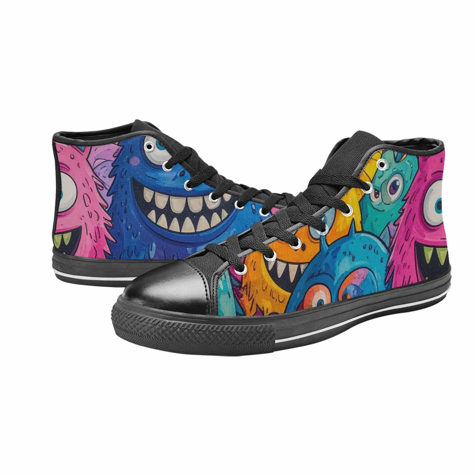 MEN'S Goofy Cartoon Monster High Top Canvas Cottagecore Sneakers