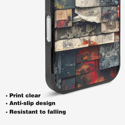 iPhone 16 Plus Case — Distressed Grunge Texture Pattern Hundreds Of, Custom Art Phone Cover