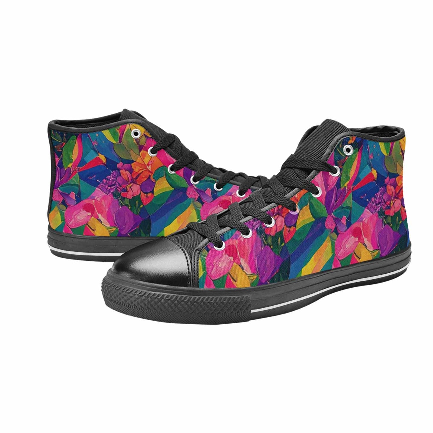 MEN'S Polysexual Flag Color High Top Canvas Dark Academia Custom Sneakers