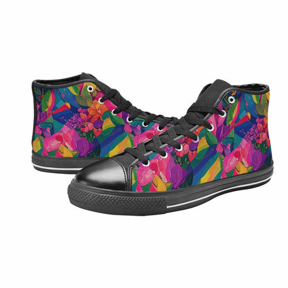 MEN'S Polysexual Flag Color High Top Canvas Dark Academia Custom Sneakers
